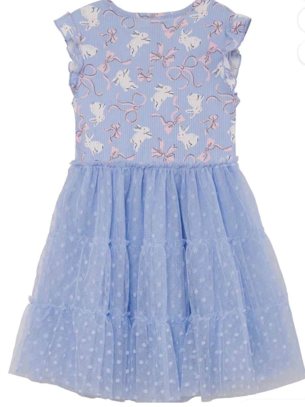 Toddler Way To Celebrate Girls Blue Bunnies Tulle Tutu Dress Size 4T, NWT